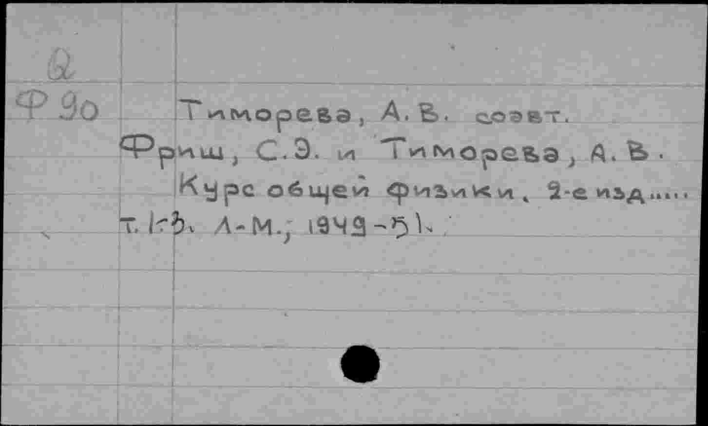 ﻿ФЗо
I л^орева, А.В>. соэвт.
^Рриш, С.Э. Т»лtvtopQ.'ba у Л. В ^урс oéujevi <ри1иКич 2-е иьд
т. к?)л Л-М.; 1945-о К